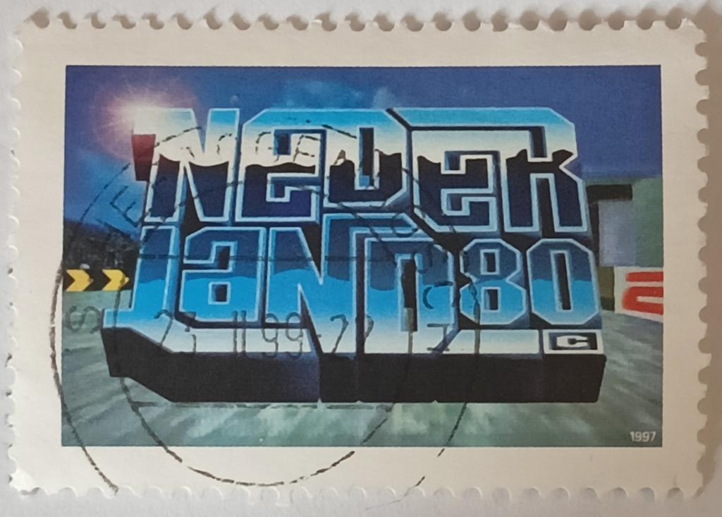 Марка_Нидерланды, 80 центов, Молодость, 3D-компьютерная графика, 1997 г, Памятная, Гашёная;