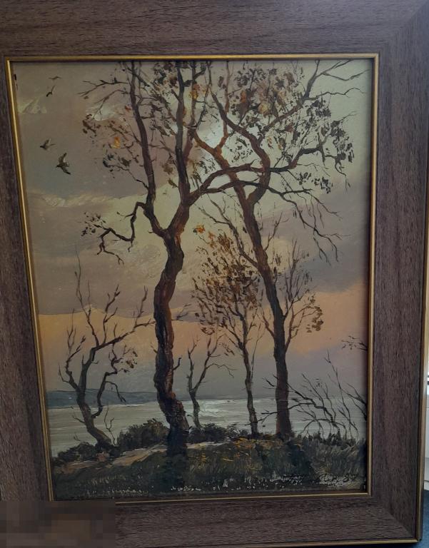 Картина У моря А. Павлючик 1987 год