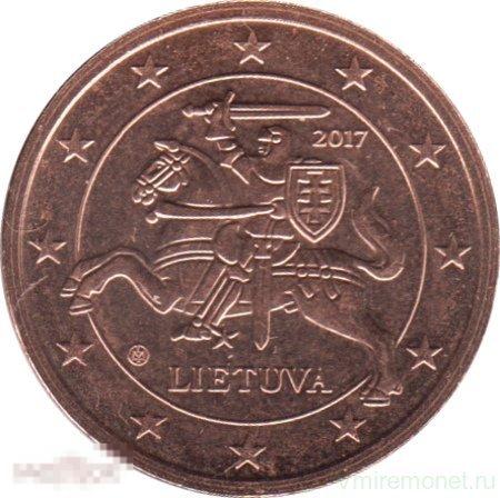 Литва - 2 Евроцента 2017 UNC Ролл