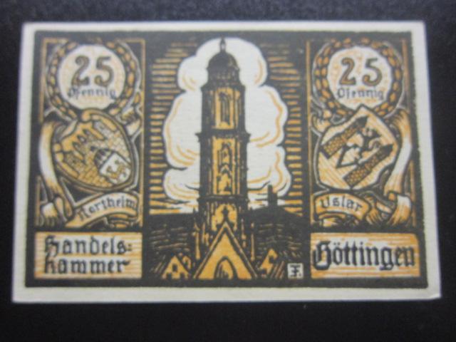 ГЕРМАНИЯ НОТГЕЛЬД    25  ПФЕННИГОВ   GOTTINGEN