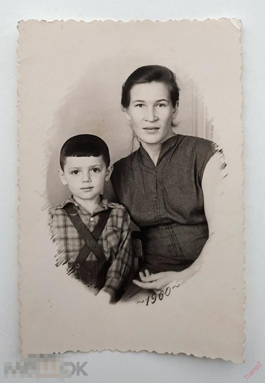 Фотография портрет мать с сыном, девушка, мальчик #143