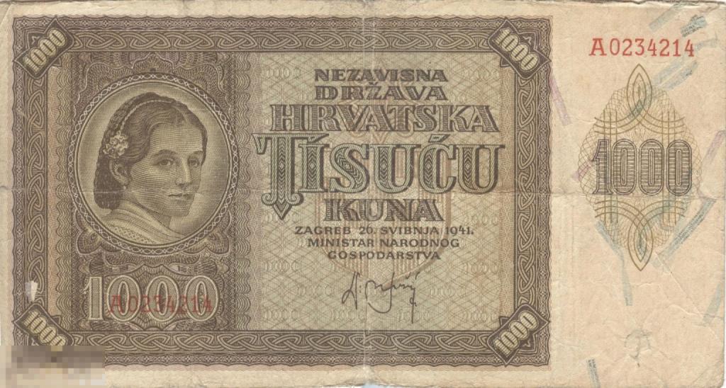 Хорватия - 1000 Кун 1941 (214)