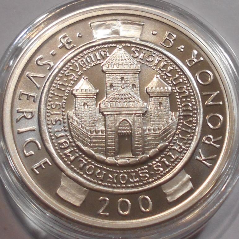 200 крон 2002 год швеция серебро