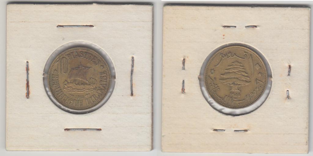 Ливан 10 пиастров 1955  М