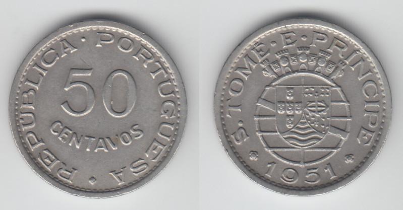 Сан Томе 50 сентаво 1951  М