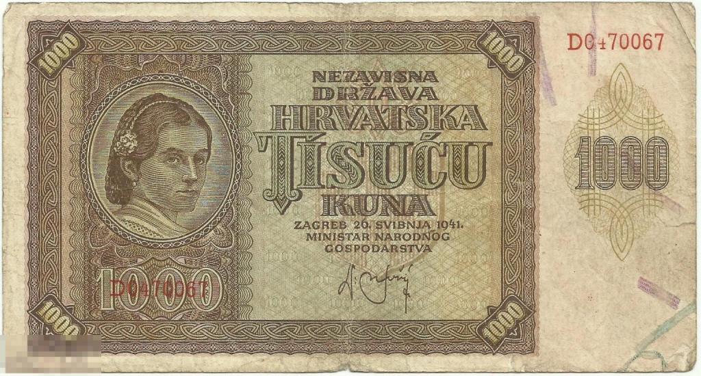 Хорватия - 1000 Кун 1941 г. (067)