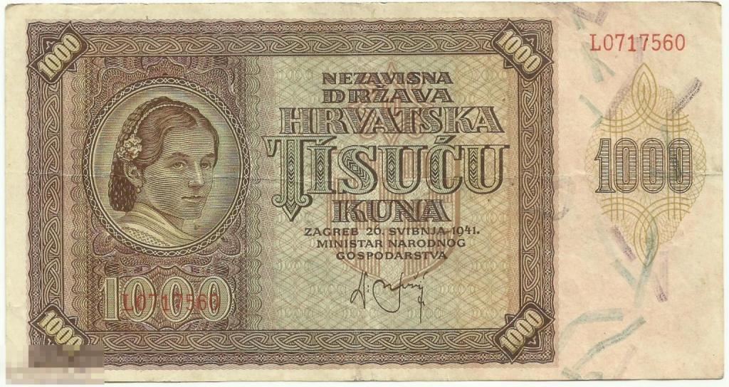 Хорватия - 1000 Кун 1941 г. (560)