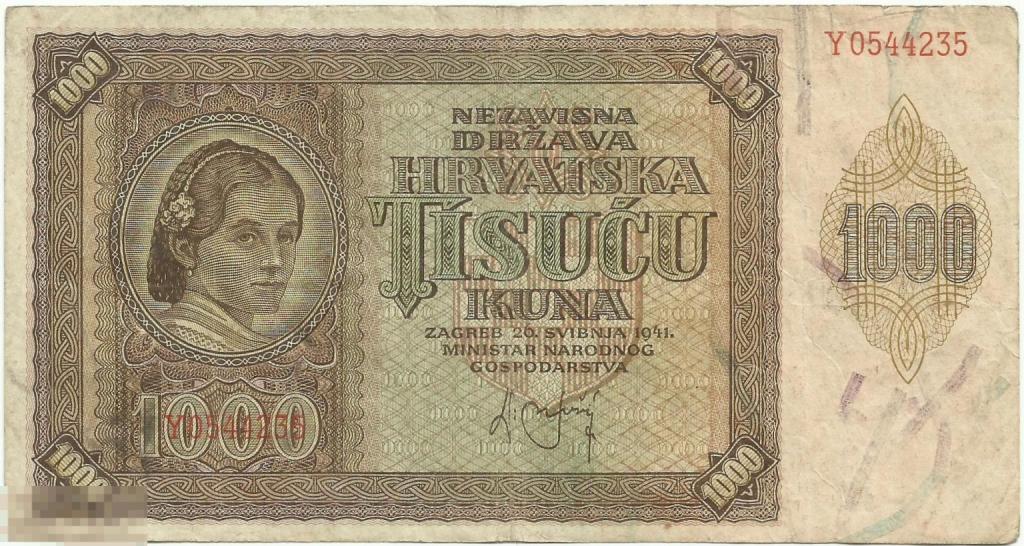 Хорватия - 1000 Кун 1941 г. (235)