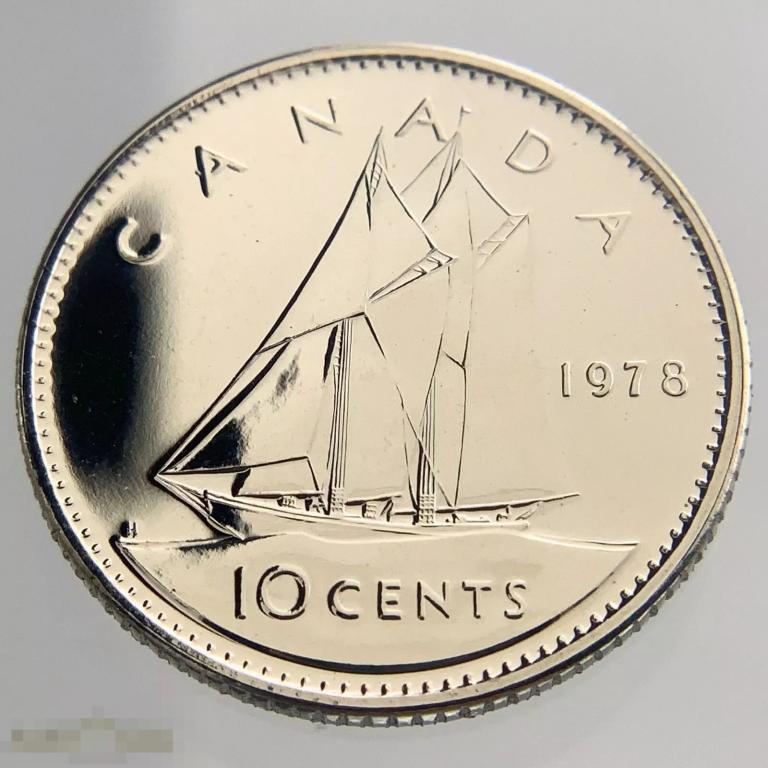 Канада - 10 Центов 1978 UNC Ролл