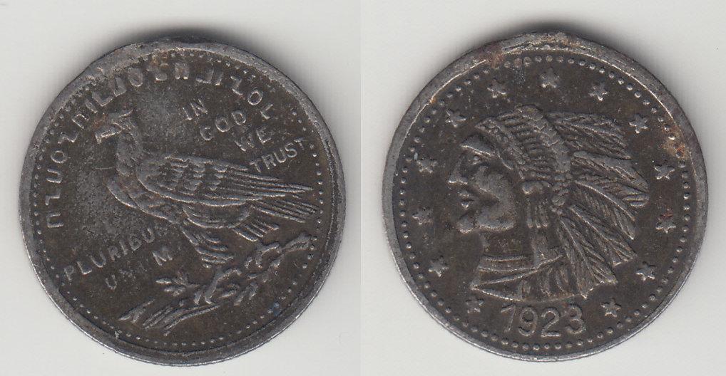 США / Германия жетон в виде монеты 1923