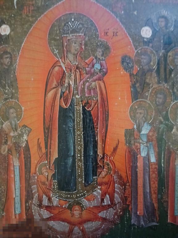 Икона антиквариат Всех Скорбящих Радость