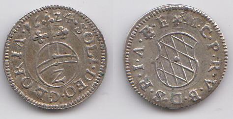 Бавария 2 крейцера 1624 копия