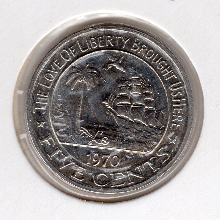 5 центов - Либерия - 1970 - KM#14