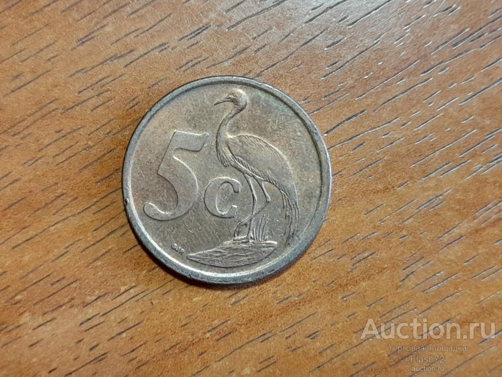 Монета 5 центов 2009 год ЮАР