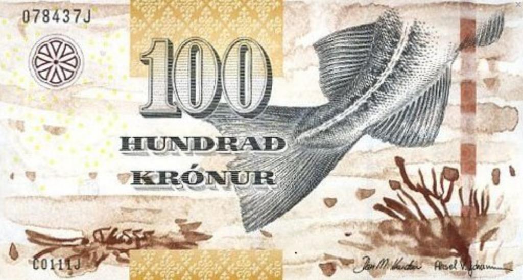 Фарерские о-ва 100 крон 2011 год ПРЕСС/UNC