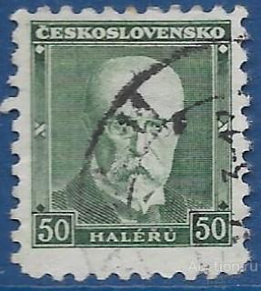 Чехословакия. 1930. Томаш Гаррик Масарик (1850-1937), 1-ый президент. Разновидность. Used.