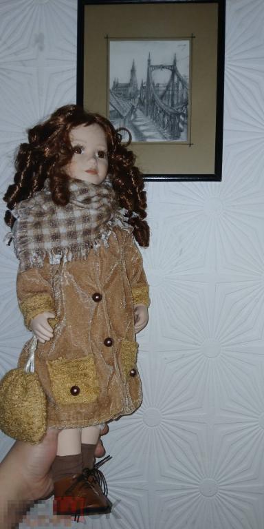 Кукла фарфоровая винтаж 50 см