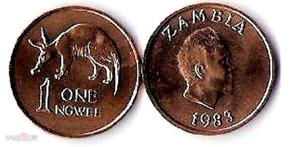 Замбия 1 Нгве 1983 UNC Мешок