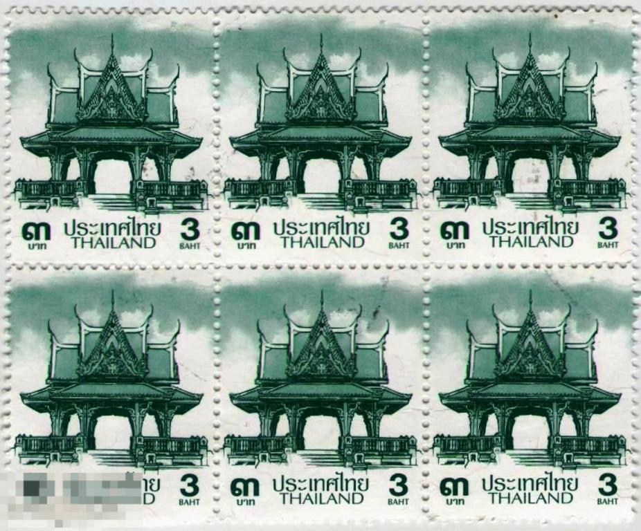 Тайланд  2011 Архитектура Религия Храмы Малый лист Сцепка из 6 марок