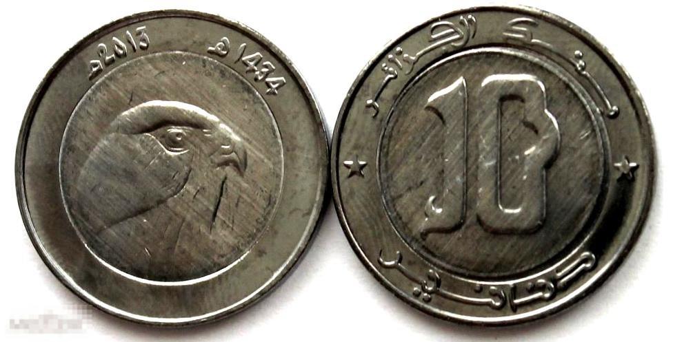 Алжир - 10 Динар 2013 UNC Сокол