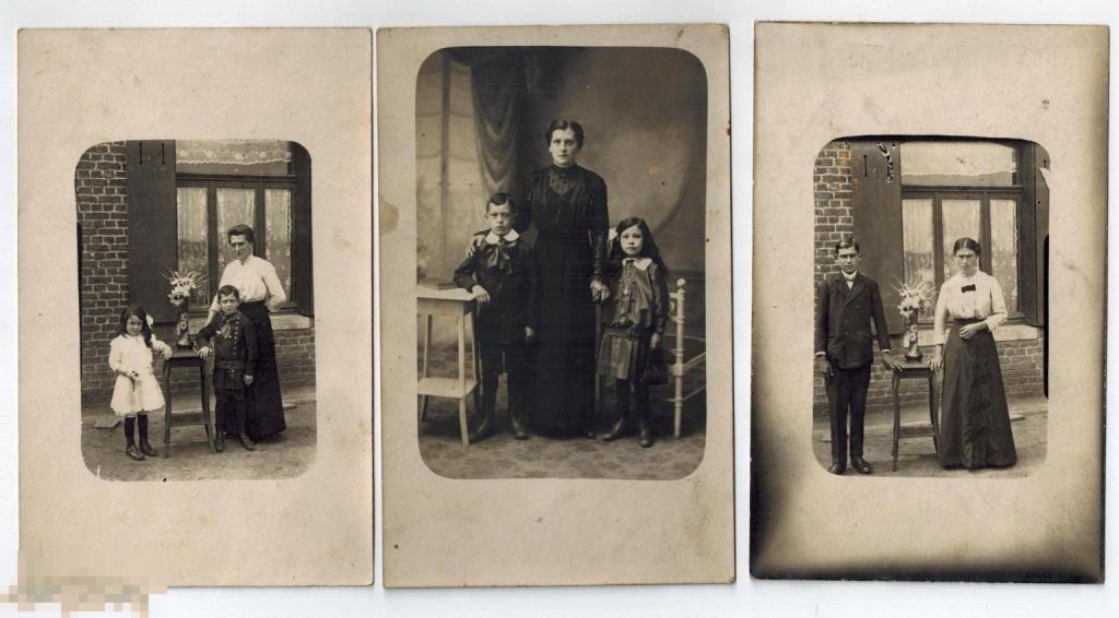фотографии старинные дама  с детьми оригинал из одного архива цена за лот