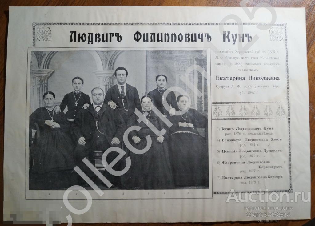 Реклама.Кун немецкие колонисты Херсон. Иванов Лигинзевич дворяне.