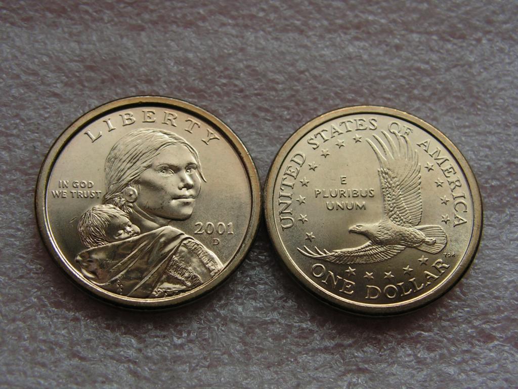 США 1 доллар 2001 Сакагавея D unc