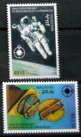 Мальдивы космос 1993 M: 2004/2005 Коперник 450 лет