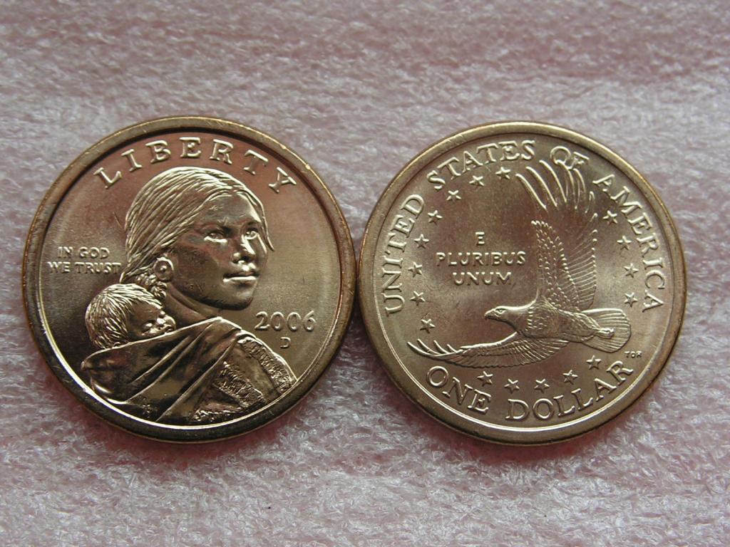 США 1 доллар 2006 Сакагавея D unc