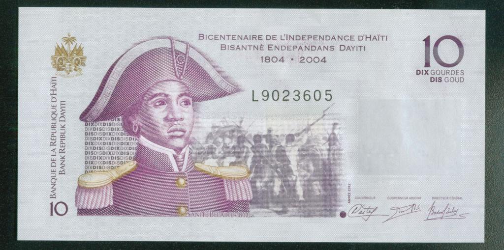 Бона Гаити 10 гурдов 2004 UNC банкнота L9023605