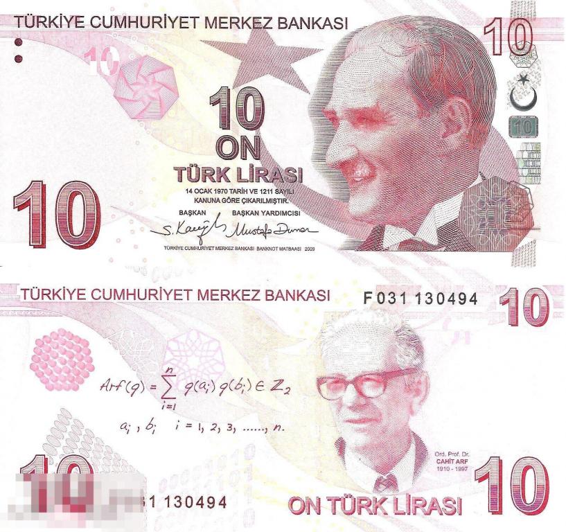 Турция - 10 Лир 2009 (2022) UNC