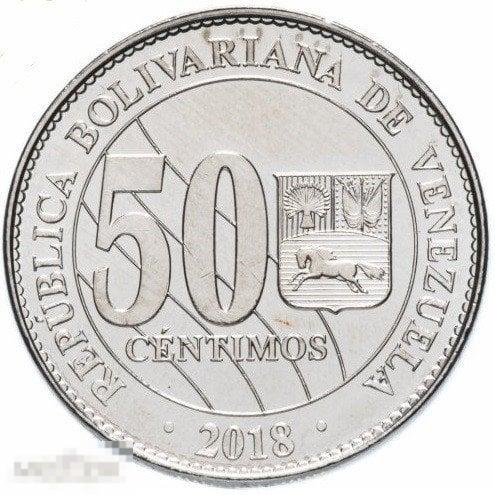 Венесуэла 50 Сентимо 2018 UNC