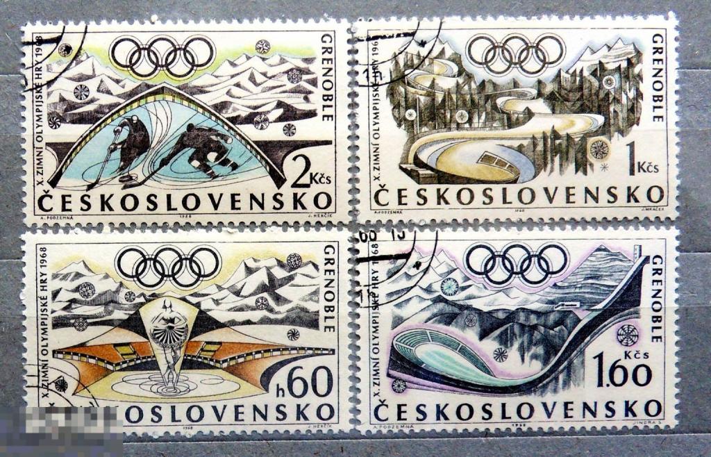 ЧССР Чехословакия 1968 Олимпиада  -- А8кр стр11 -- марки ..1..