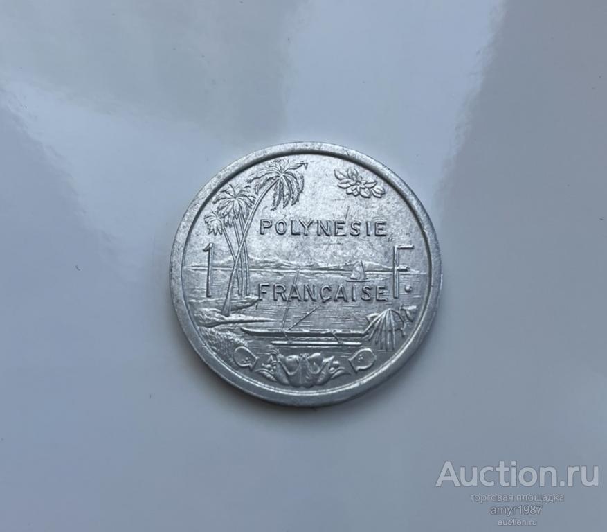 1 франк 1993, Французская Полинезия, оригинал, редкая. Состояние !! Блеск !!