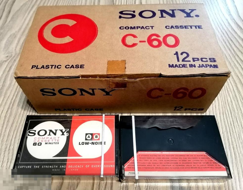 Аудиокассета SONY Low noise C-60 Выпуск 1968 г. Запечатанна Складское хранение