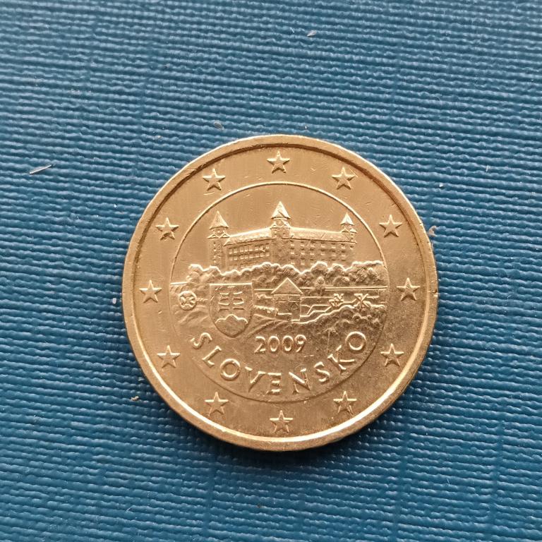 Словакия 50 евроцентов 2009 год лот 16