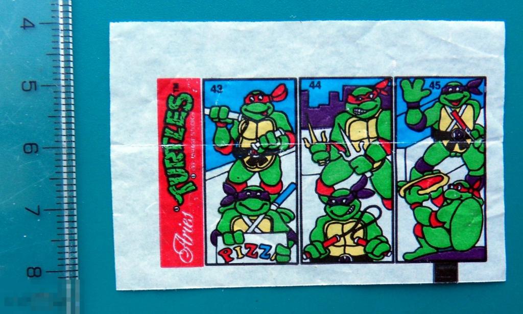 ВКЛАДЫШ упаковка TURTLES * Черепашки ниндзя * Aries *  43-44-45  --- ..2.. -- cS (148а) -- комиксы