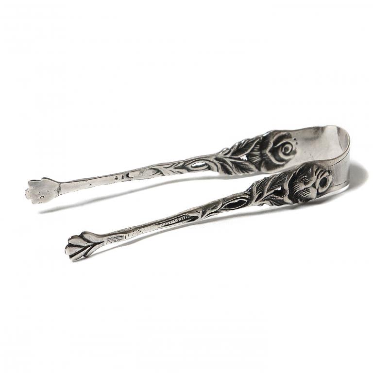 Серебряные щипцы для сахара. Швеция, 1960 год