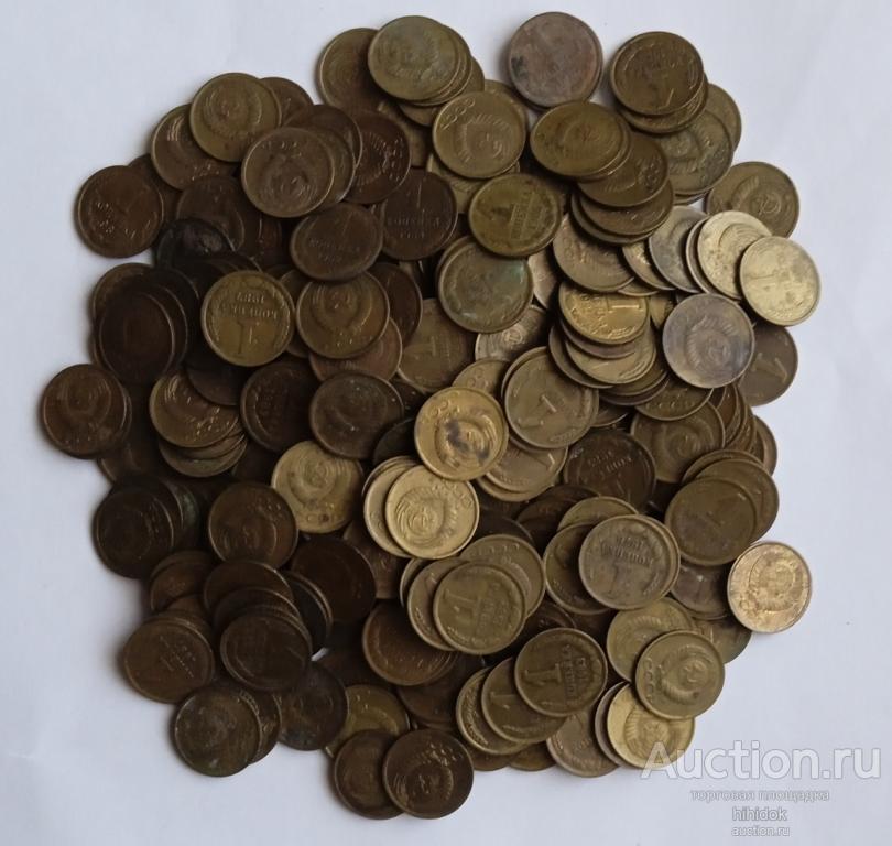 1 копейка СССР  500 монет. Монеты СССР оптом. СССР. Редкие монеты.(61)