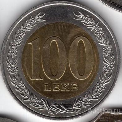 Албания 100 лек 2000 года БИМЕТАЛЛ UNC