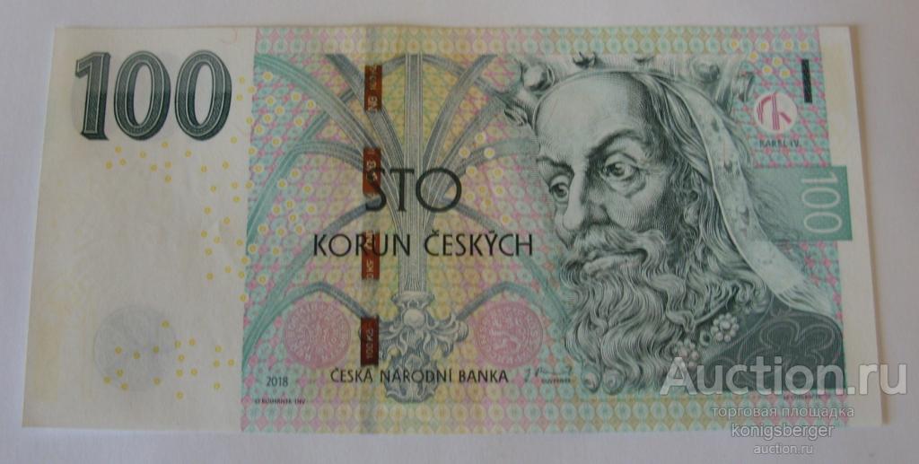 100 крон Чехия 2018. UNC. Пресс.