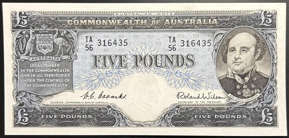 Австралия 5 долларов 1954 год ПРЕСС/UNC