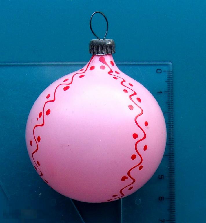 ШАРИК роспись ---  TLR --- старая елочная игрушка