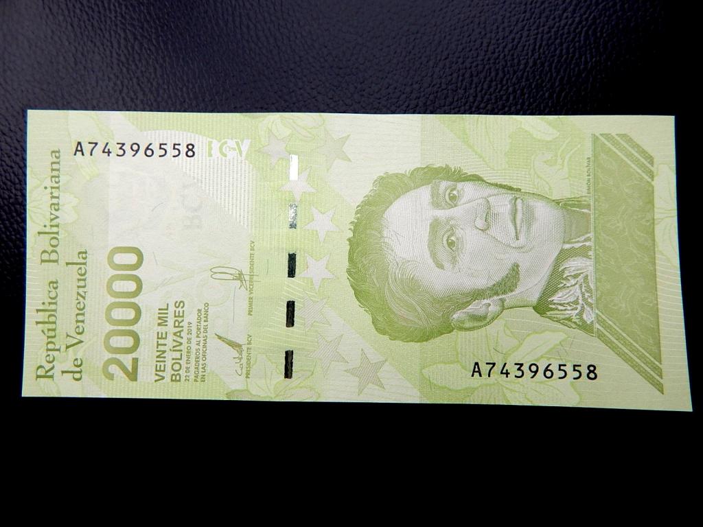 Бона 20 000 боливар 2019 года серии "А" Венесуэла UNC