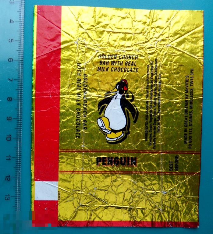 Шоколад конфеты ПИНГВИН PENGUIN Англия (ШОK-2-7) ..4.. ФОЛЬГА фантик упаковка обертка РЕДКИЙ!!!