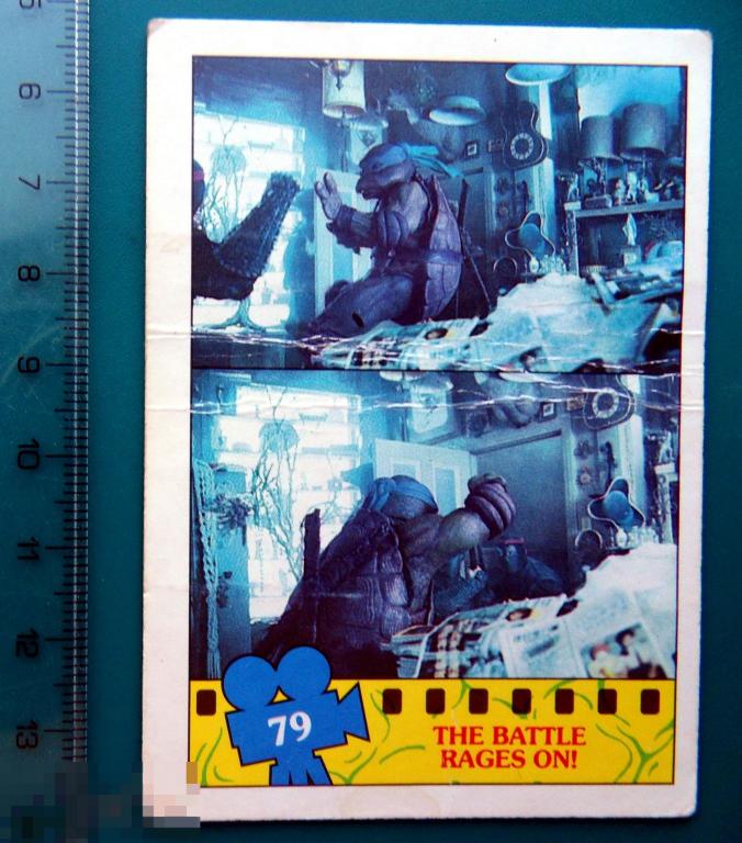 ВКЛАДЫШ-КАРТОЧКА * TURTLES * Черепашки ниндзя * №79  --- -- cS (348а) -- комиксы