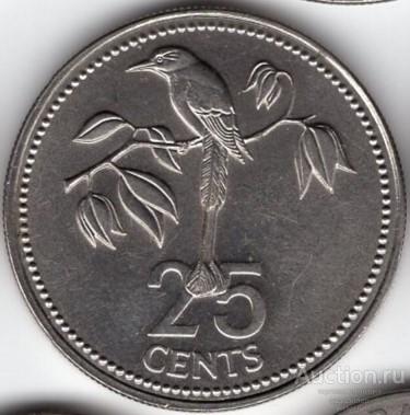 Белиз 25 центов 1975 года. UNC