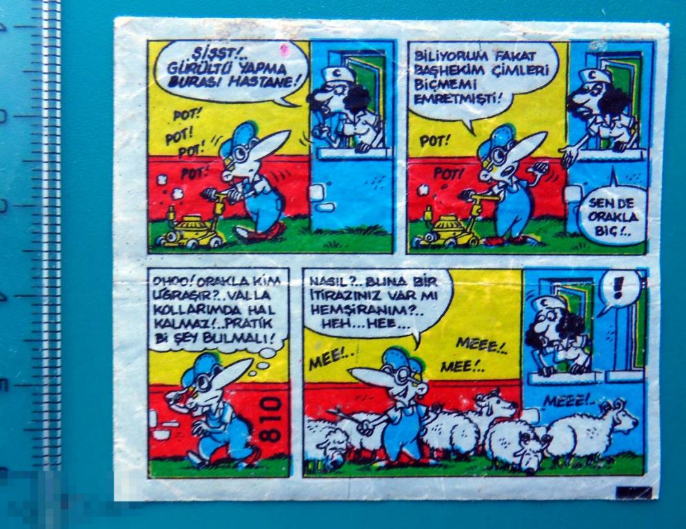 ВКЛАДЫШ комиксы Типи Тип. Tipi Tip №810 --  1штука -- (118)