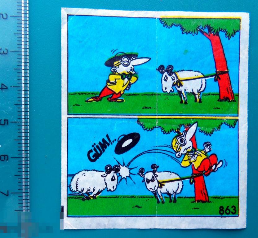 ВКЛАДЫШ комиксы Типи Тип. Tipi Tip №863 --  1штука -- (118)