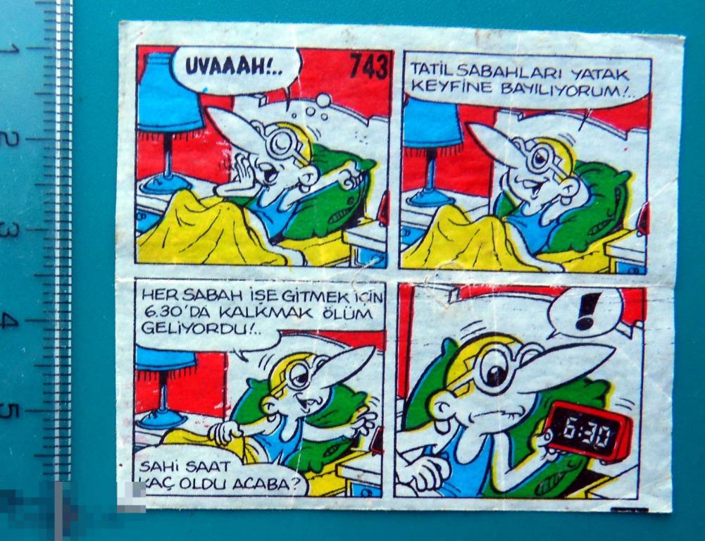 ВКЛАДЫШ комиксы Типи Тип. Tipi Tip №743 --  1штука -- (149)